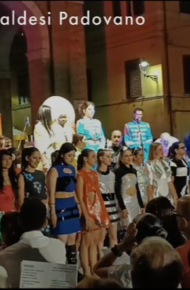 Gruppo sfilata e artisti